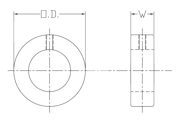 solid cast iron shaft collar diagram
