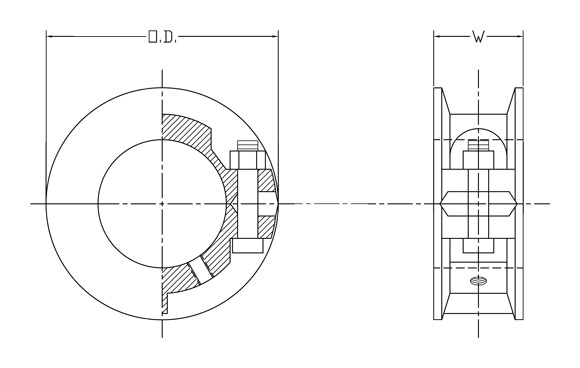 split cast iron shaft collar diagram